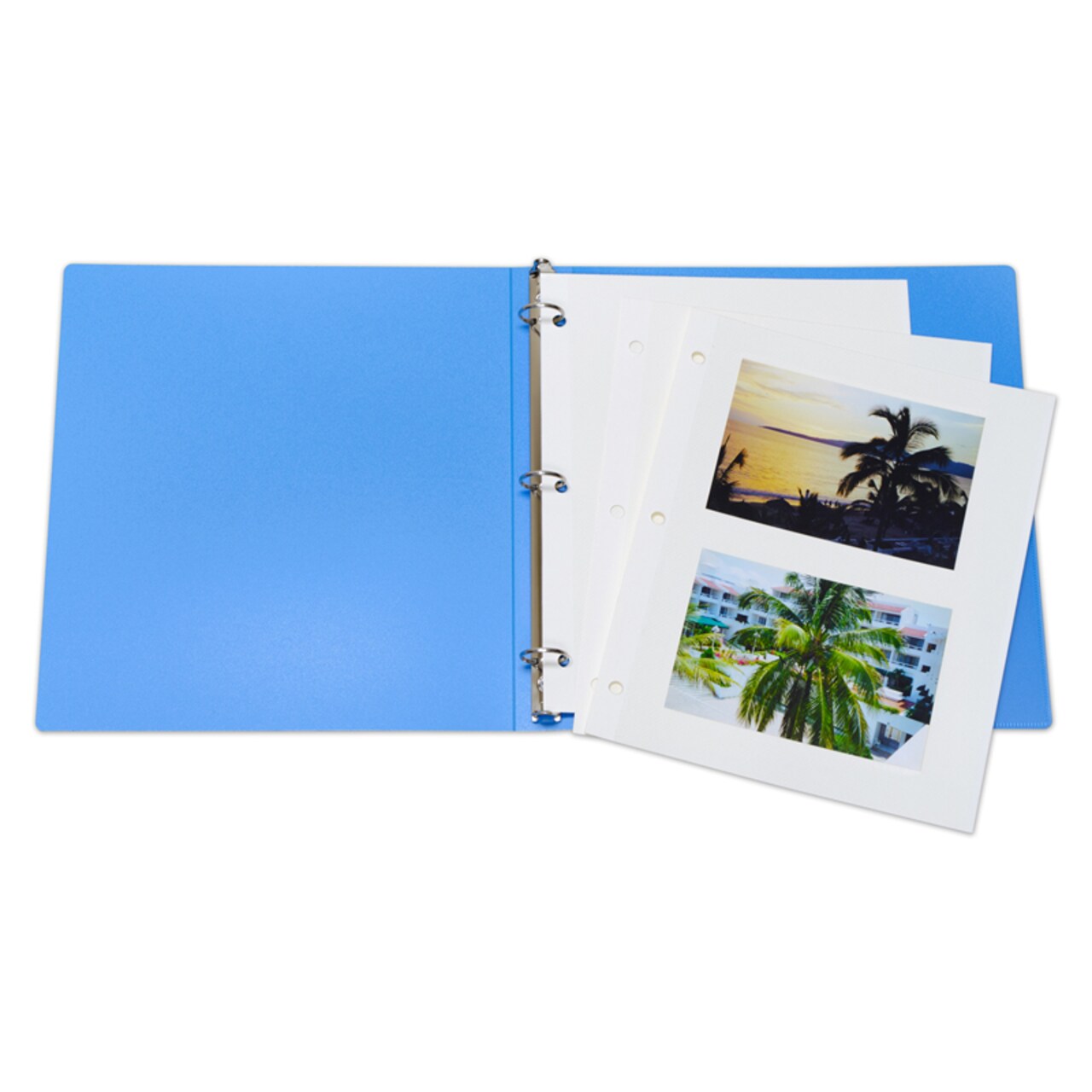 Redi-Mount Ring Binder Photo Mounting Sheets, Clear Overlay, White Page, 11" X 9", Box Of 50